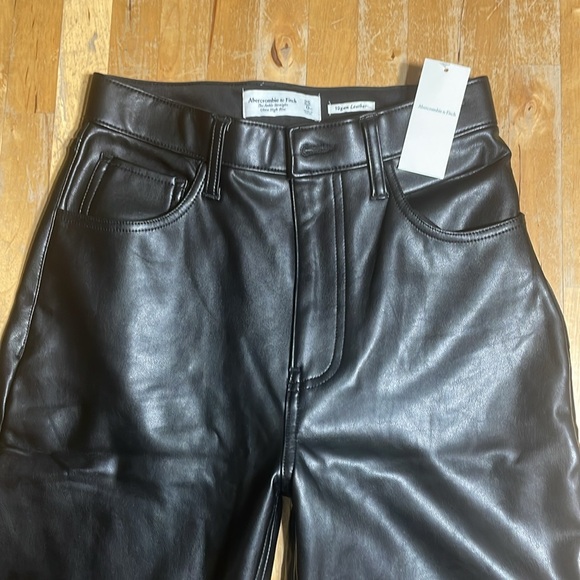 NWT Abercrombie and Fitch vegan leather pants - Picture 6 of 11